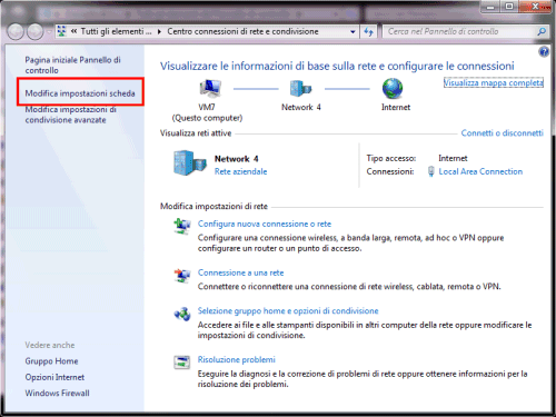 configurare connessione vpn windows 7