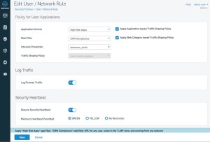 Sophos XG Firewall -Policy setting for Security Heartbeat