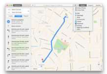 mappe condividere un itinerario da Mac a iPhone