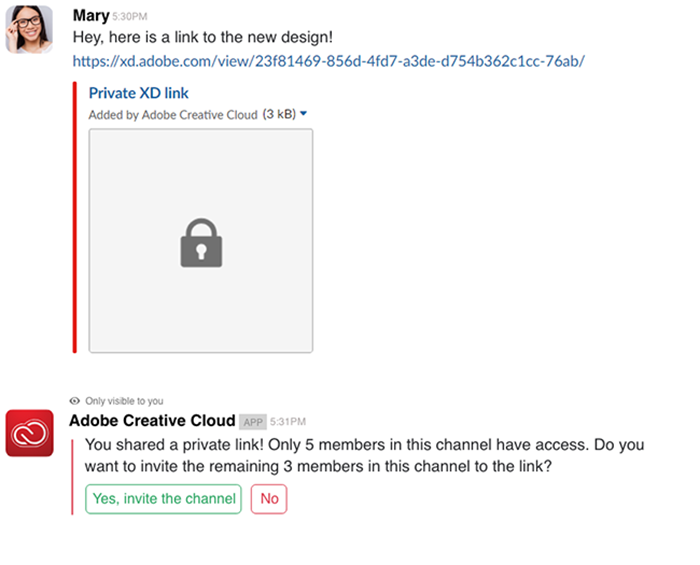 Adobe Creative Cloud Slack