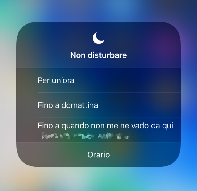 Non disturbare iOS