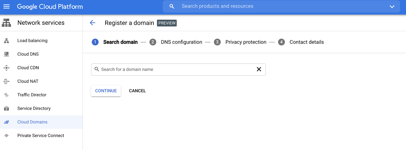 domini Google Cloud Domains