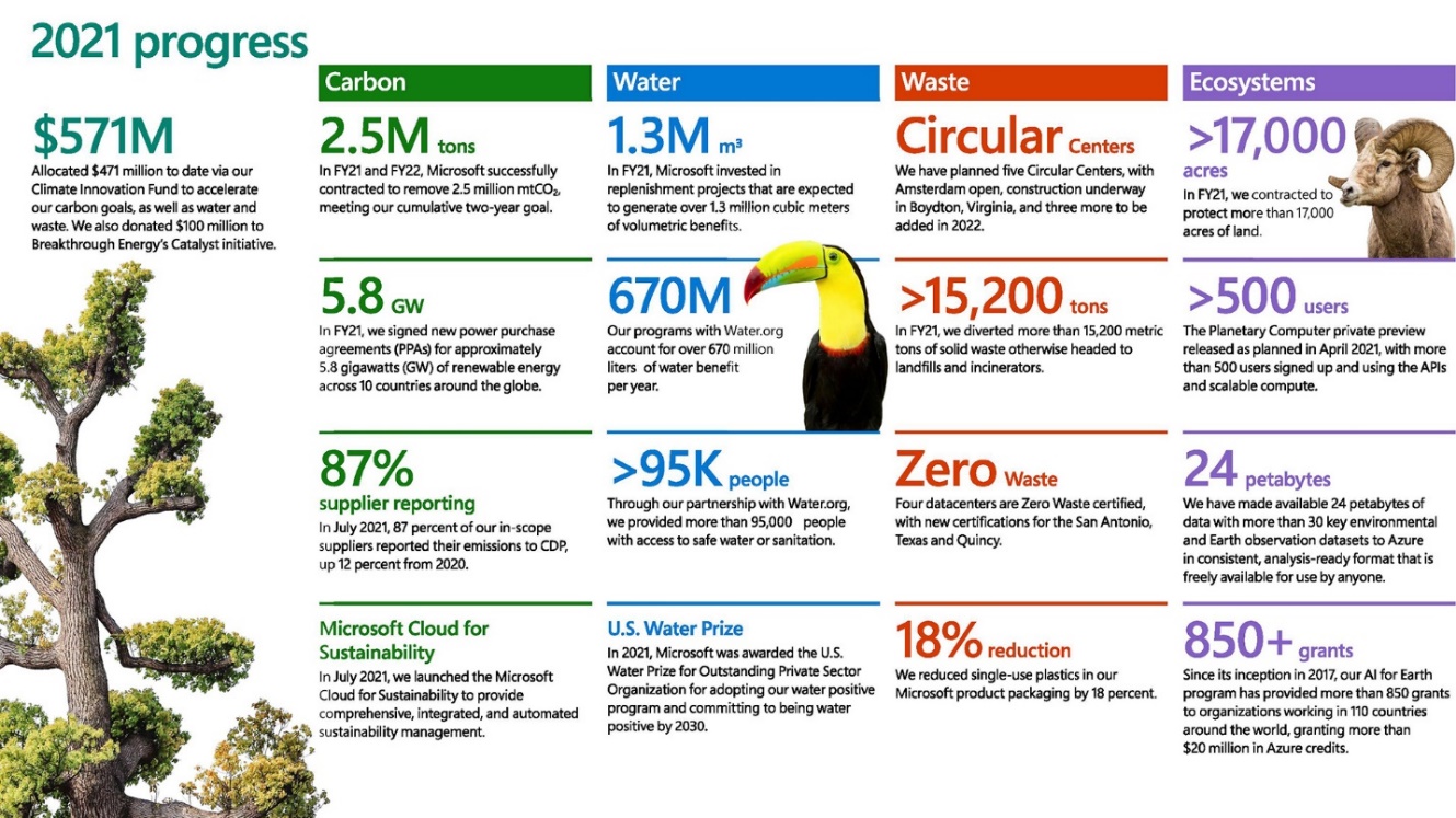 Microsoft sostenibilità