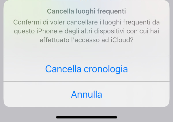 luoghi frequenti iPhone